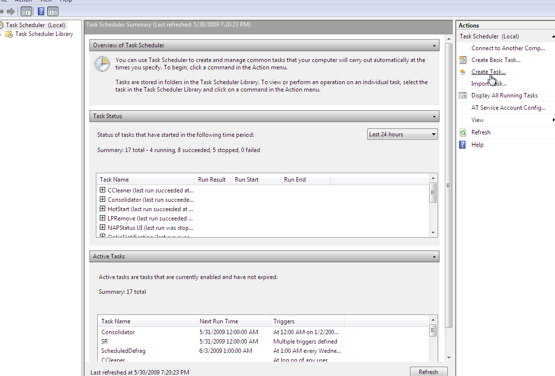 Vista scheduler shot 1